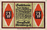 Deutschland 75 Pfennig Geldschein, Blomberg, dame, 1922 UNZ- Mehl:113.1 -