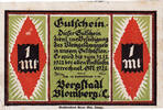 Deutschland 1 Mark Geldschein, Blomberg, feu, 1922 UNZ- Mehl:113.1 -