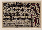 Deutschland 50 Pfennig Geldschein, Aschersleben, Batiment, 1921 UNZ- Mehl:50.3 -