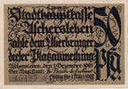 Deutschland 50 Pfennig Geldschein, Aschersleben, arbre, 1921 UNZ- Mehl:50.6 -