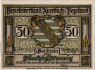 Deutschland 50 Pfennig Geldschein, Auerbach, personnage, 1921 UNZ- Mehl:53.1a -
