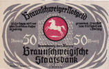Deutschland 50 Pfennig Geldschein, Braunschweig, ruine, 1923 UNZ- Mehl:155.3a -