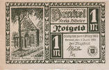Deutschland 1 Mark Geldschein, Brakel, Eglise 1922-03-01, UNZ- Mehl:150.1 -