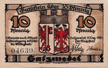 Deutschland 10 Pfennig Geldschein, Salzwedel, rue, 1921 UNZ- Mehl:1162.2a -