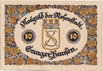 Deutschland 10 Pfennig Geldschein, Sangerhausen, manoir 1921 UNZ- Mehl:1163.1a -