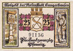 Deutschland 25 Pfennig Geldschein, Sangerhausen 25 Pfennig fontaine 1921 UNZ- Mehl:1163.1b -