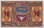 Deutschland 50 Pfennig Geldschein, Preetz, Blason, UNZ-, Mehl:1071.2 -