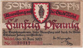 Deutschland 50 Pfennig Geldschein, Wedel, roi 1921-06-10, VZ Mehl:1387.1a -