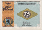 Deutschland 75 Pfennig Geldschein, Possneck, machine, UNZ, Mehl:1066.6 -