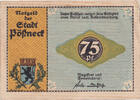 Deutschland 75 Pfennig Geldschein, Possneck, Usine, VZ+, Mehl:1066.6 -