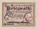 Deutschland 2 Mark Geldschein, Pritzwalk, personnage, 1922 UNZ- Mehl:1077.1 -