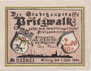 Deutschland 2 Mark Geldschein, Pritzwalk, Blason 1922-07-01, UNZ- Mehl:1077.1 -