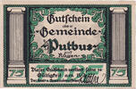 Deutschland 75 Pfennig Geldschein, Putbus, Eglise 1922-03-15, UNZ- Mehl:1081.1 -