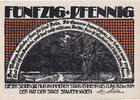 Deutschland 50 Pfennig Geldschein, Stavenhagen, parc, 1921 UNZ- Mehl:1257.2 -