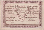Deutschland 10 Pfennig Geldschein, Weddersleben, 10 Pfennig paysage 1921 UNZ- Mehl:1386.2a -