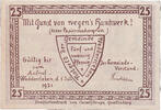 Deutschland 25 Pfennig Geldschein, Weddersleben, Usine, 1921 UNZ- Mehl:1386.2a -