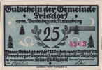 Deutschland 25 Pfennig Geldschein, Prisdorf, Forêt, UNZ-, Mehl:1076.1 -
