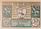 Deutschland 25 Pfennig Geldschein, Kranichfeld, village, 1921 UNZ- Mehl:741.1d -