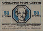 Deutschland 50 Pfennig Geldschein, Weimar, portrait 2, 1921 UNZ- Mehl:1398.4a -