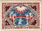 Deutschland 25 MARK Bielefeld, 1921-07-15, VZ, Seide, Grabowski:23b -