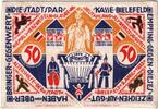 Deutschland 50 Mark Bielefeld, 1922-04-09, UNZ-, Seide, Grabowski:46d -