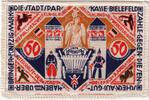 Deutschland 50 Mark Bielefeld, 1922-04-09, UNZ-, Seide, Grabowski:47c -
