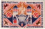 Deutschland 50 Mark Bielefeld, 1922-04-09, UNZ-, Seide, Grabowski:49c -