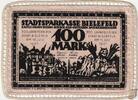 Deutschland 100 Mark Bielefeld, 1921-07-15, UNZ-, Seide, Grabowski:28c -