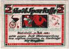 Deutschland 5 Mark Bielefeld, 1921-07-15, UNZ-, Leinen, Grabowski:16 -