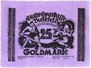 Deutschland 25 Goldmark Bielefeld, 1923-12-15, UNZ-, Samt, Grabowski:114b -