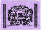 Deutschland 25 Goldmark Bielefeld, 1923-12-15, UNZ-, Samt, Grabowski:114b -