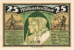 Deutschland 25 Milliard Mark Bielefeld, 1923-10-25, UNZ- -