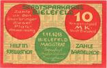 Deutschland 10 Mark Bielefeld, 1918-11-01, UNZ- -
