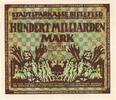 Deutschland 100 Milliarden Mark Bielefeld, 1923-02-15, UNZ-, Grabowski:88 -