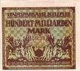 Deutschland 100 Milliarden Mark Bielefeld, 1923-02-15, SS+, Grabowski:88 -