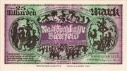 Deutschland 25 Milliarden Mark Bielefeld, 1923-02-01, UNZ- -