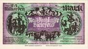 Deutschland 25 Milliarden Mark Bielefeld, 1923-02-01, UNZ- -