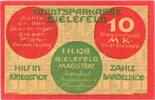 Deutschland 10 Mark Bielefeld, 1918-11-01, UNZ- -