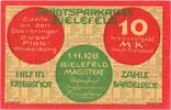 Deutschland 10 Mark Bielefeld, 1918-11-01, UNZ- -