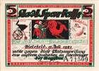 Deutschland 5 Mark Bielefeld, 1921-07-15, UNZ- -