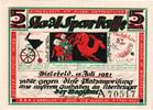 Deutschland 5 Mark Bielefeld, 1921-07-15, VZ+ -
