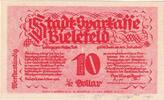 Deutschland 10 Goldpfenning Bielefeld, 1923-11-08, UNZ-, Grabowski:94 -