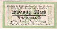 Deutschland 20 Mark Bielefeld, 1918-11-01, UNZ- -