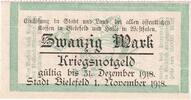Deutschland 20 Mark Bielefeld, 1918-11-01, UNZ- -