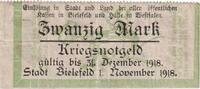 Deutschland 20 Mark Bielefeld, 1918-11-01, SS -