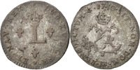 Frankreich 2 Sols Münze, Louis XV, Double sol (2 sous) en billon -