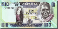 Sambia 10 Kwacha Geldschein, UNZ -