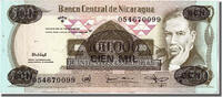 Nicaragua 100,000 Córdobas on 500 Córdobas Geldschein, UNZ- -