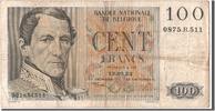 Belgien 100 Francs Geldschein, 1952-09-12, S+ -