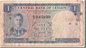 Ceylon 1 Rupee Geldschein, 1951-01-20, SS -